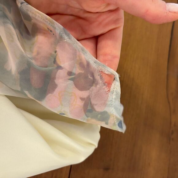 Jenny Yoo Womens 8 Hampton Print Maxi Watercolor Skirt Arielle Chiffon Print - Picture 7 of 9